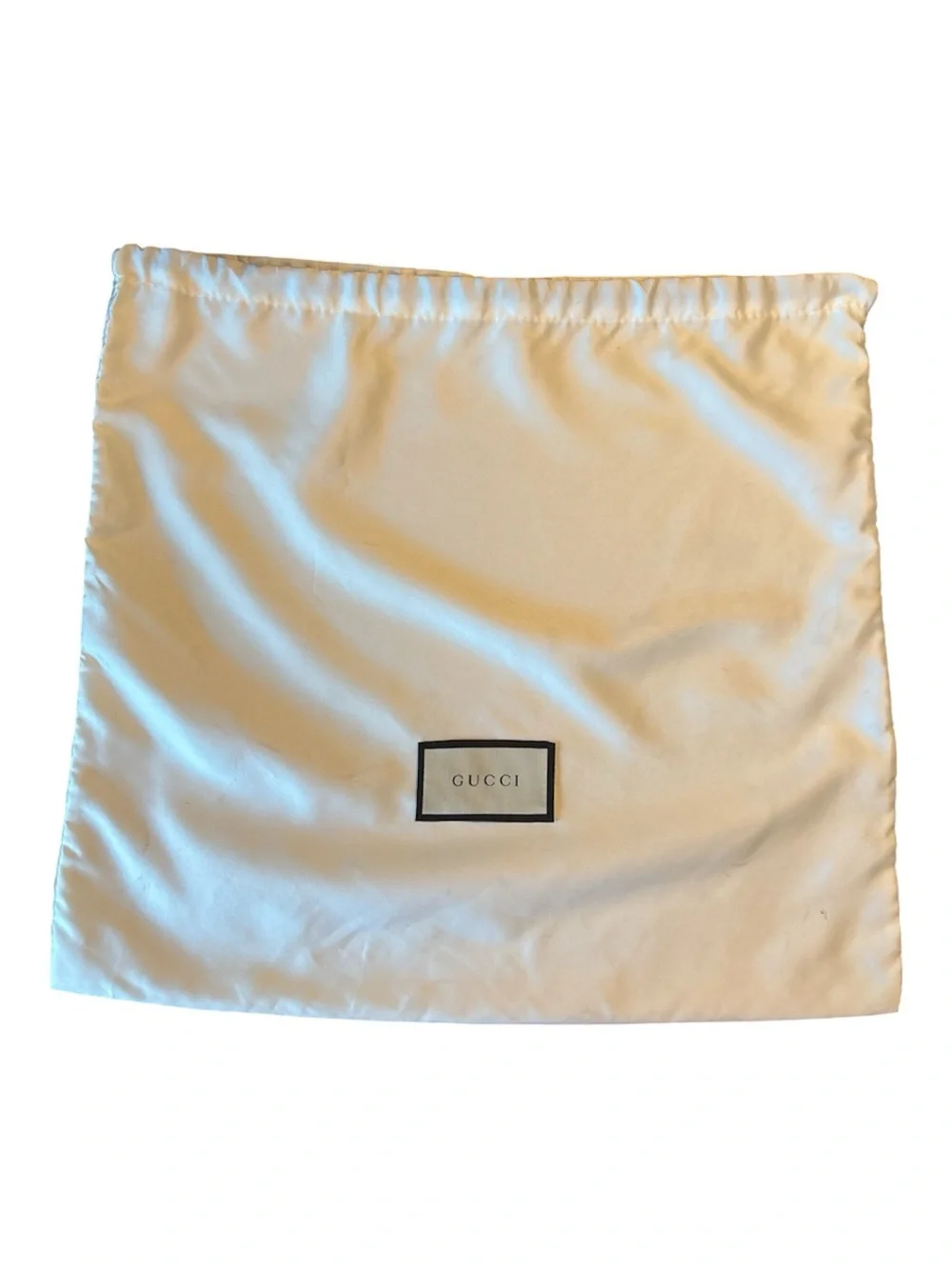 Gucci Cream and Black Logo Tag Dust Bag - Picture 1 of 5